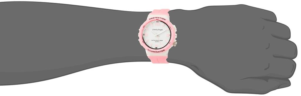 Arias Liberty Angel Analogue Watch, Waterproof with LED Light, Urethane Strap, Women's, Pink, ADWW18089-03