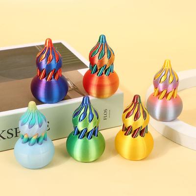 3D-gedruckte Spiral-Kürbis-Figur Unmögliche Durchgangsskulptur Vortex-Faden-Illusion Stressabbau Kinder Erwachsene Mini-Spiral-Kürbis Fidget-Spielzeug