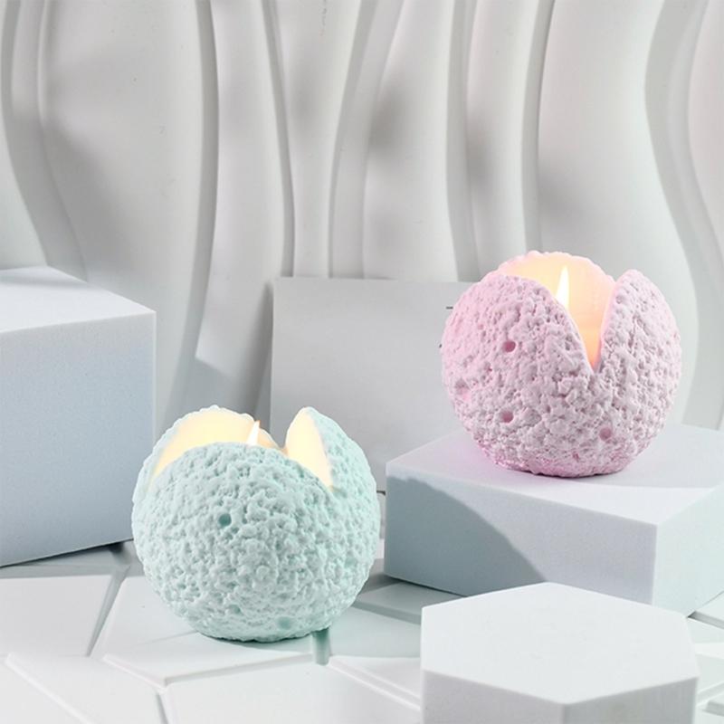 3D Şamdan Silikon Kalıp Dekoratif Mum Tabanı Kalıbı Alçı Mum Kavanoz Kalıbı Şık Ev Dekorasyonları Kalıbı