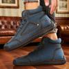 New Men's Nude Boots High Top Retro Anti Slip Work Shoes Outdoor Shoes Soft Homme Classic Ankle Non-slip Flats Moccasin Sneakers