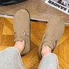 Fashion Outdoor casual fashion men's shoes High quality soft wood flat bottomed comfortable Versatile Boken four season single shoes