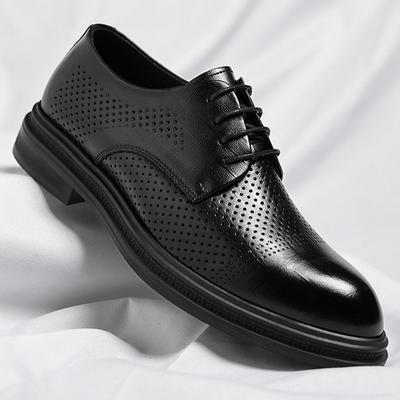 Modisches Leder für Herren Sommer Ausgeschnitten Business Formelle Kleidung für Herren Tief ausgeschnitten Lässig Höhensteigernd Hochzeit Bräutigam Schuhe