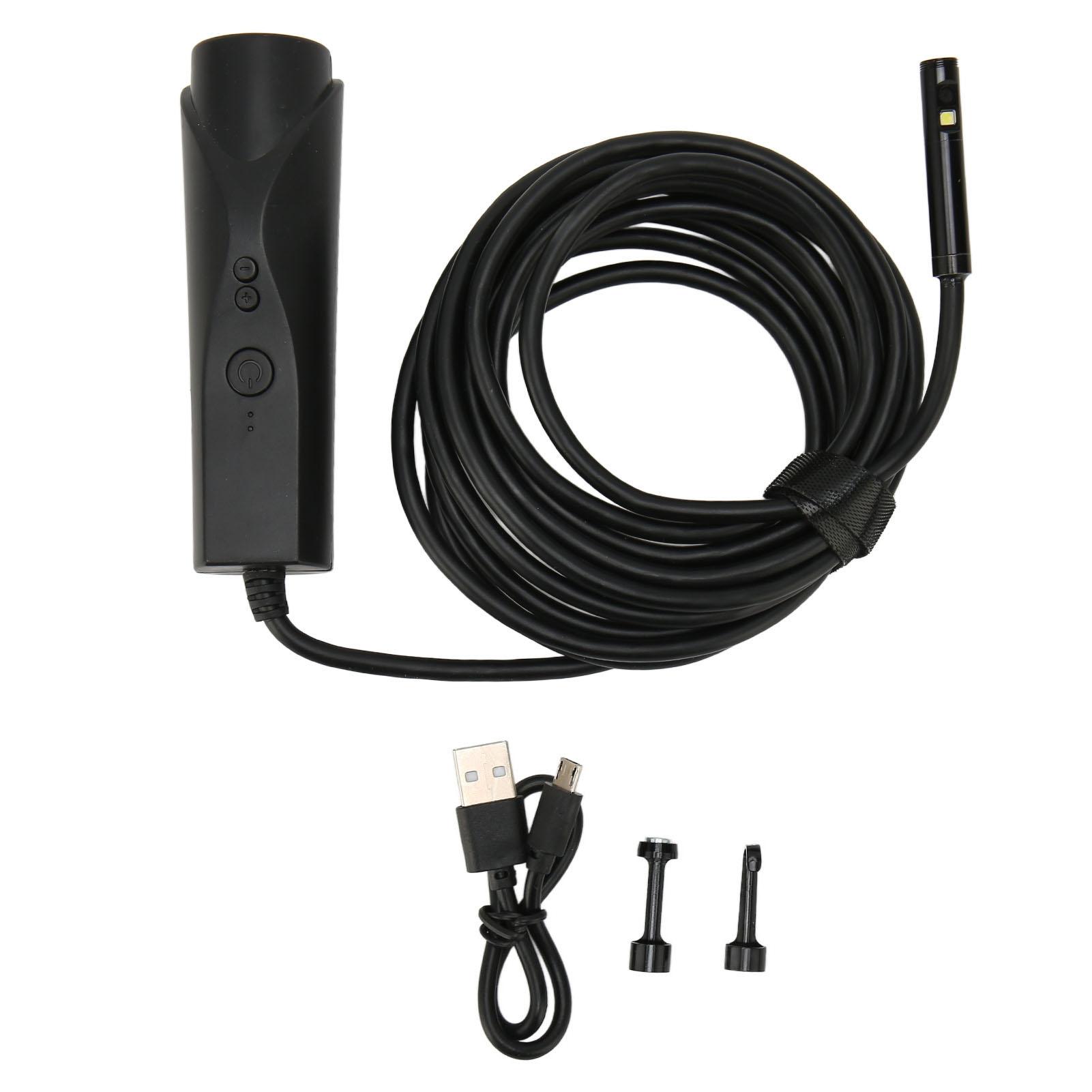 WiFi Borescope 1080P Dual Cameras IP67 Waterproof Wireless Inspection Endoscope with 6 LEDs for Pipeline Sewer Engine