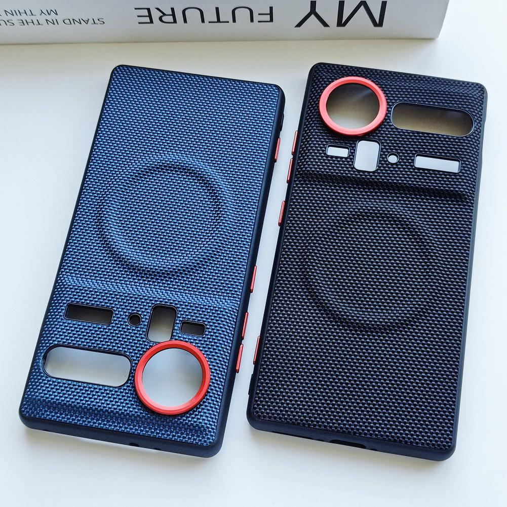 Magnetic Ring With Red Circle Lens Heightened To Protect the Case For ZTE Nubia RedMagic Z80 Ultra Z70 Z70s Ultra Slim Cover