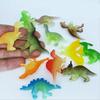 12Pcs/Set Mini Soft Rubber Glow-in-the-dark Dinosaur Figure Toys Fluorescent Simulation Small Dinosaur Model Decoration