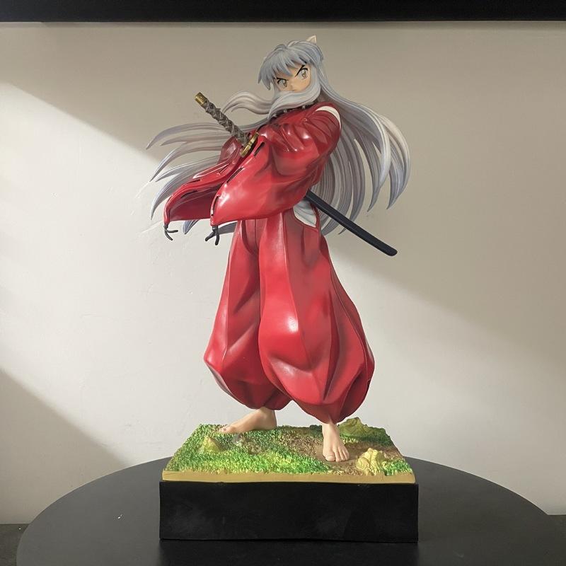 35cm Inuyasha Action Figure Manga Inuyasha Figurine Anime GK Statue Peripheral Model Ornament PVC Desktop Decor Gift for Fans