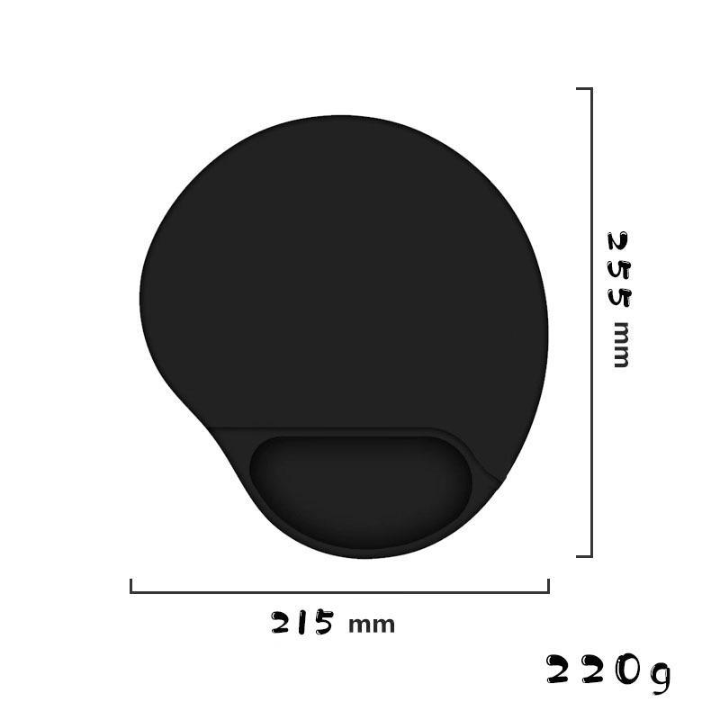 Einfarbiges PU-Mauspad mit Silikon-Handgelenkstütze - Einfache Leder-Tastatur-Handgelenkauflage