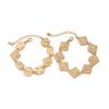 Stylish Geometric Metal Pleated Square Bracelet Bracelet Design Feeling Knock Pattern Disc Jewelry