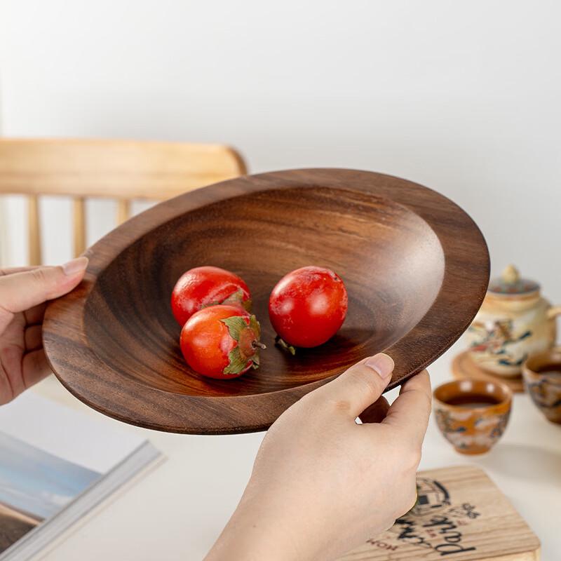 Fengzhi Walnut Wood Round Serving Tray