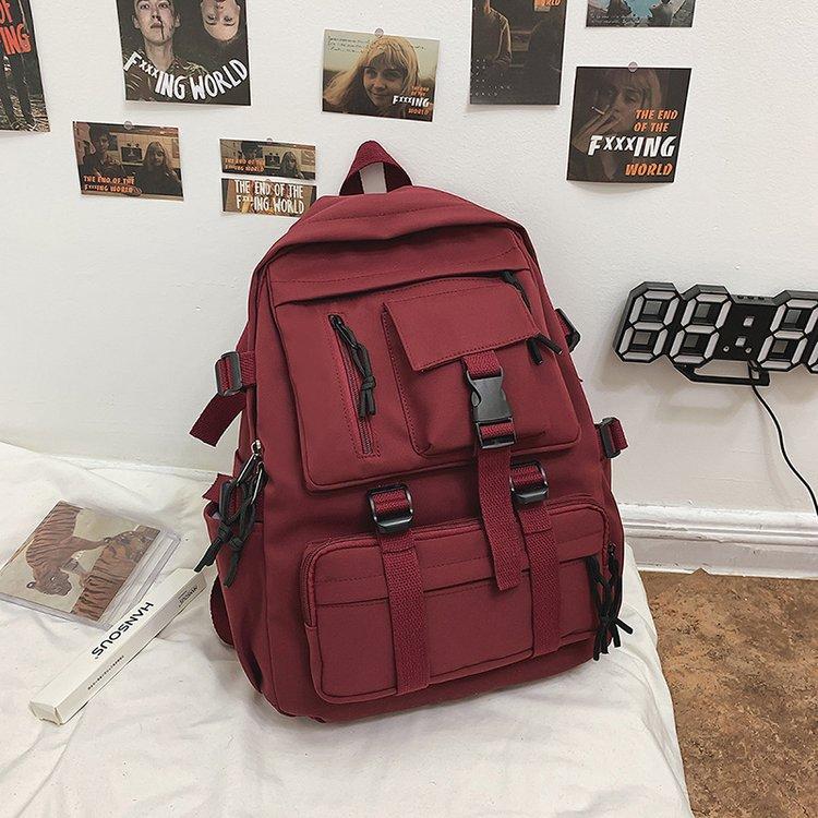 Schoolbag Korean version Japanese ins girl Harajuku harbor style retro casual versatile large-capacity schoolbag junior high school backpack