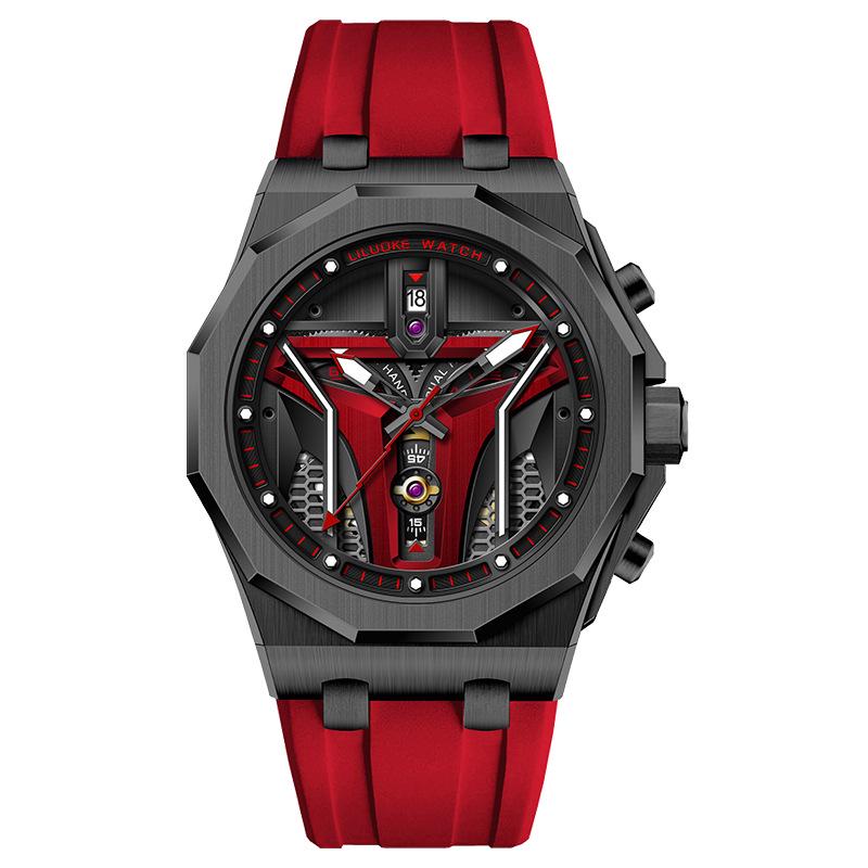 SVJ Men s 3D Multifunctional Luminous Warrior Waterproof Quartz Watch