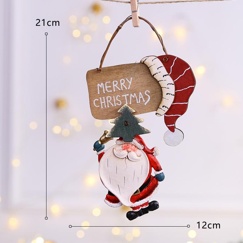 Festive Christmas Scene Decor Resin Hanging Tags Holiday Gift Accessories Tree