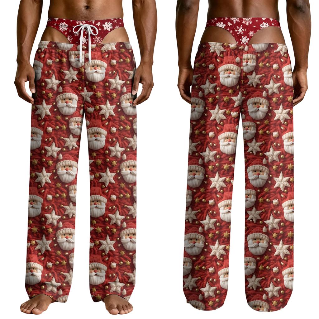 Lustige Schlafanzughose für Herren mit Slip-Aufdruck für Halloween Neuheitshose