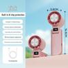 Portable USB Rechargeable High-Speed Handheld Fan with Digital Display and Foldable Design