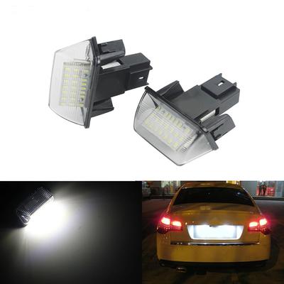 1Pair LED License Plate Lamp 6340A3 For Peugeot 206 207 306 Citroen C3