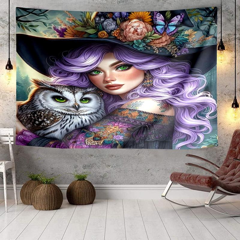 Witchcraft In The Moonlight Tapestry Room Decoration Wall Hanging for Living Room Bedroom, dormitory, Birthday and Christmas gifts
