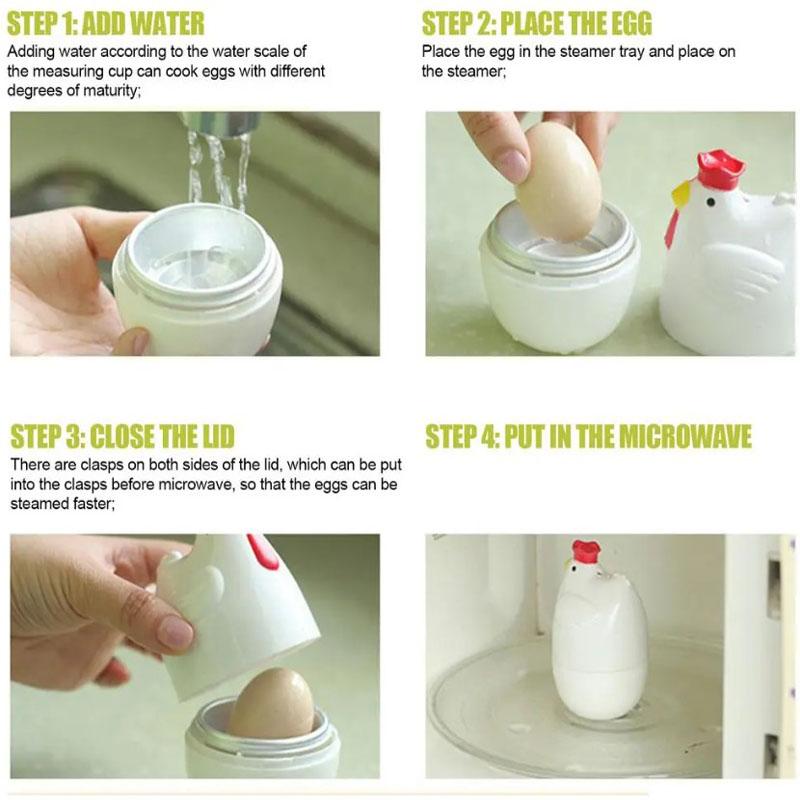 Utensil Mikrowelle Dampfer Eier Hause Herd Ei Kessel Huhn Geformt Küche