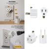 652F Heavy Duty Wall Plug Adapter 2 to 3 Prongs Outlet Adapter Grounding Plugs Adapter Fast Charging Travel Adapter Enduring