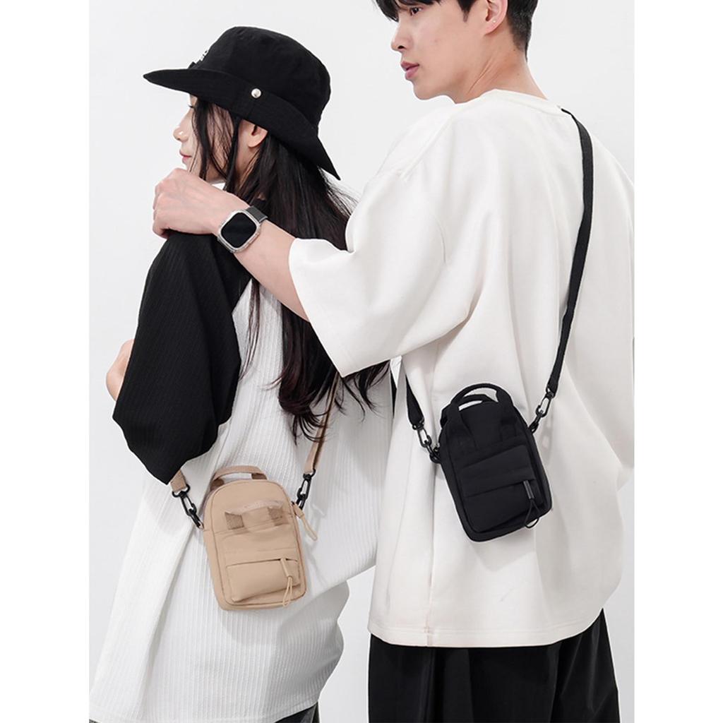 Spring/Summer New Casual Crossbody Bag Nyl Fabric Simple and Versatile Small Shoulder Bag Outdoor Fitness Cycling Phe Bag