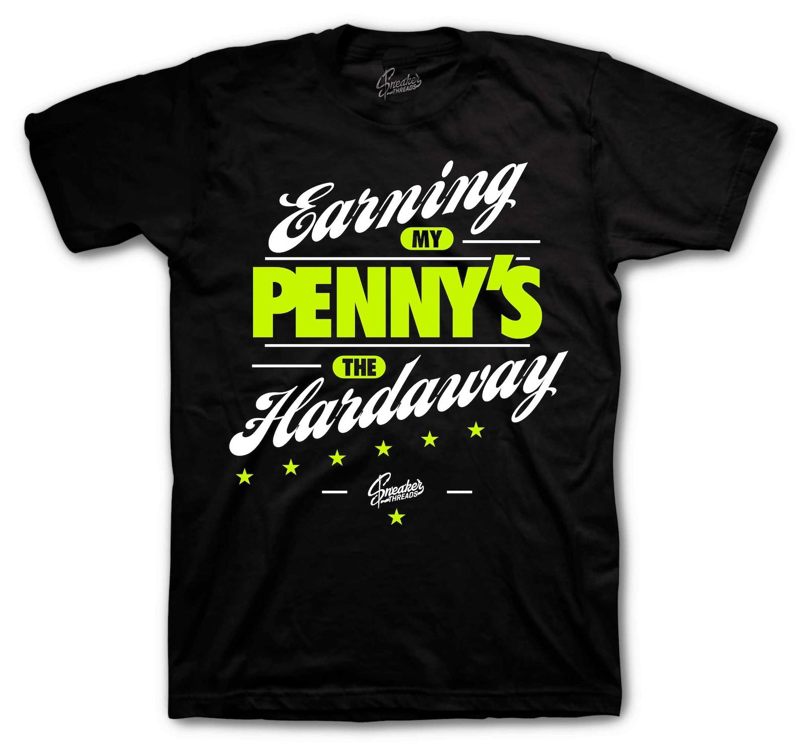 Earning Pennies Design To Match Foamposite Voltage - Matches Black Volt Foams L