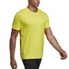 adidas T Shirts Men's Yellow Crew Neck Moderate Straight Fit CW7085