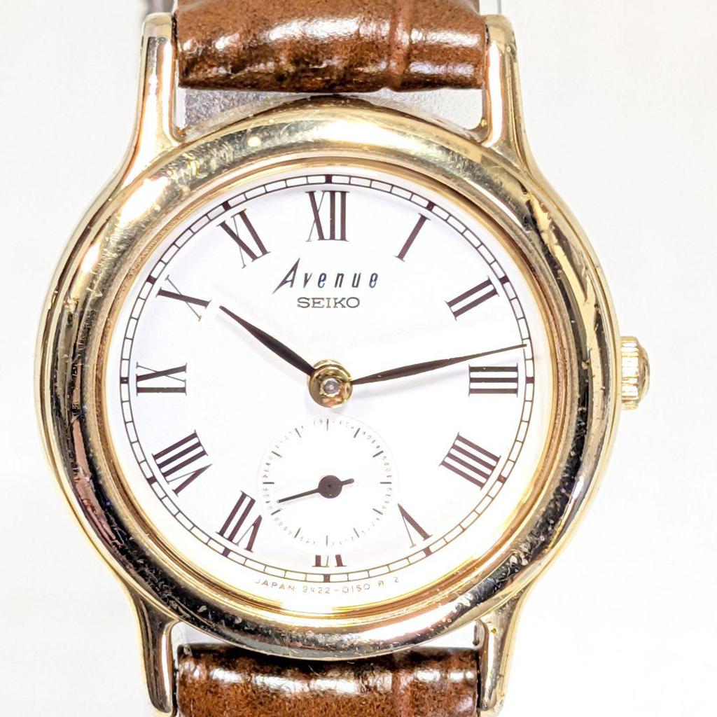 [USED] SEIKO AVENUE Small Seconds Women's Watch Battery Strap Replaced, Working Condition Y-05