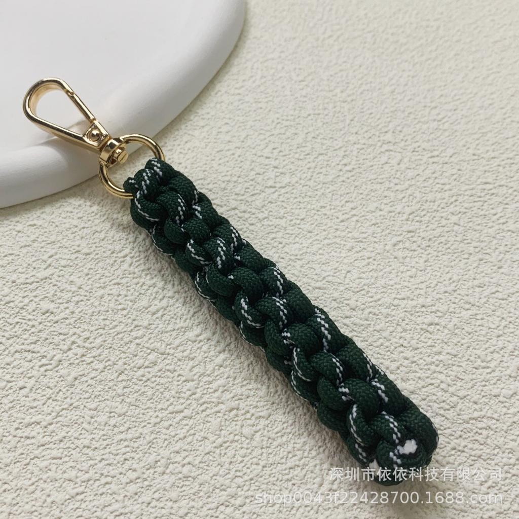 Miu family bag hanging cross-border explosive pure hand-woven pendant colorful fashionable unique shape braided rope car keychain