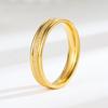 18k Gold Plated Ring Moissanite Engagement Wedding Band Stainless Steel Fade Resistant Trendy Jewelry