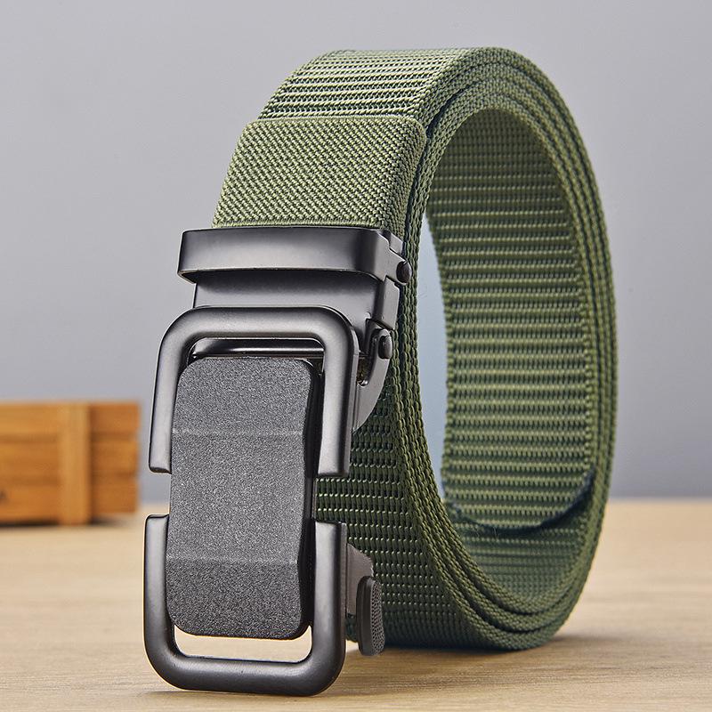 New Unisex Canvas Tactical Belt - No Metal Buckle, Woven Design, Ideal for Military Training.