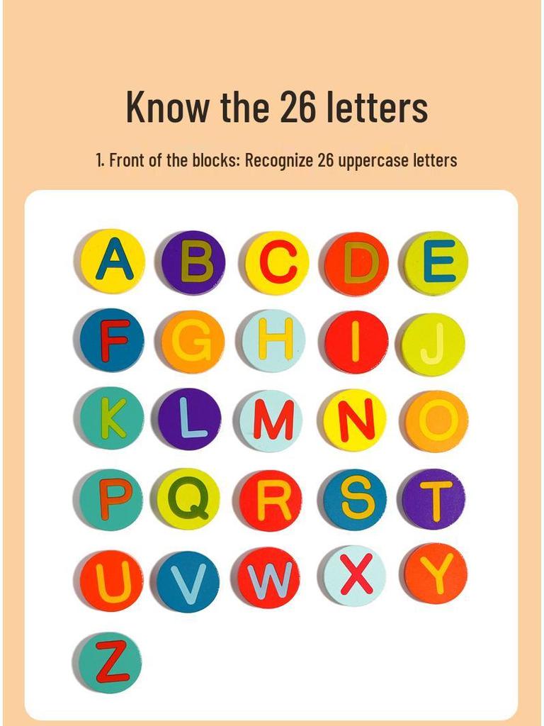 Montessori Wooden Snail Alphabet Matching Educational Toy for Kids