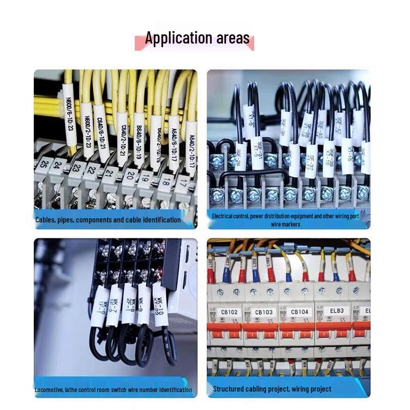 Plum Blossom Electrical Wire Marker Tube and Number Label Sleeve