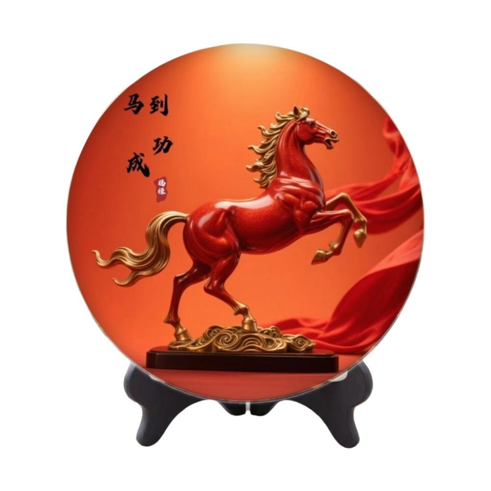 Horse Year Photo Frame Decorations Wooden Desktop Ornament Home Decor Home Decor Ornament  Office