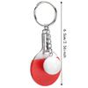 6pcs Bag Keychain Design Table Tennis Keychain Bag Hangings Sports Keyring  For Backpack