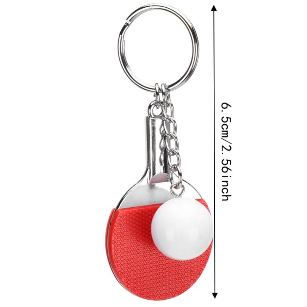 6pcs Bag Keychain Design Table Tennis Keychain Bag Hangings Sports Keyring For Backpack
