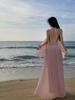 Pink Seaside Vacation Long Dress - Flowy Fairy Skirt Set