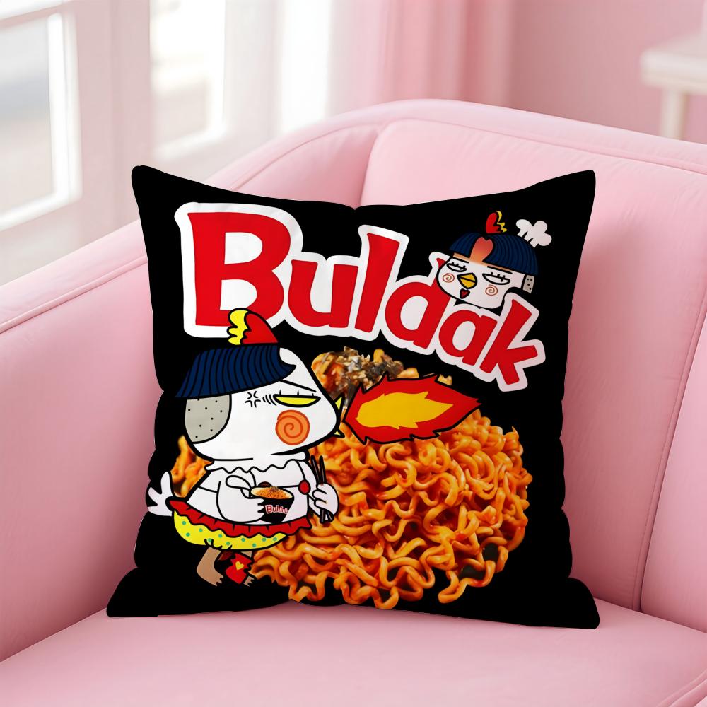 Brand S-Samyang Buldak RamenS Cushion Cover Comfortable Reversible Pillow Cover Ideal for Car Sofa Bedroom & Beyond