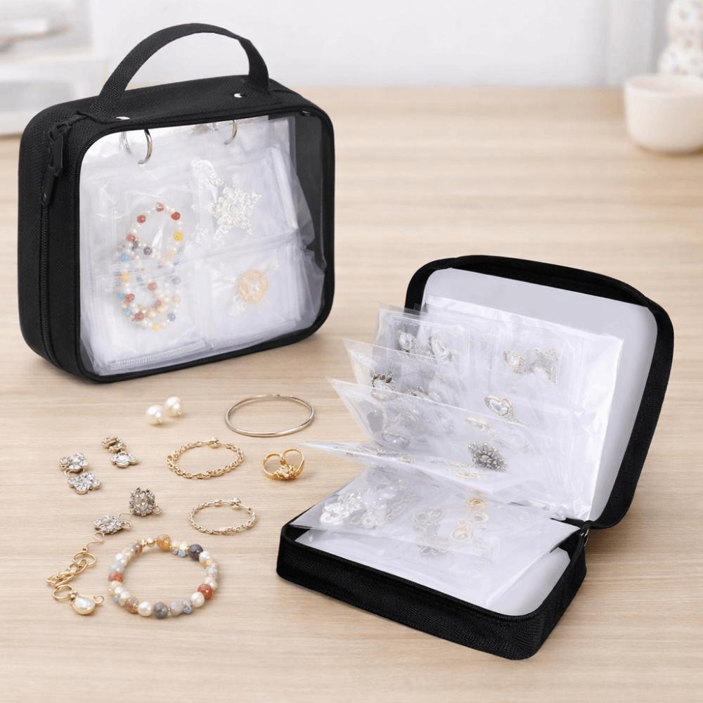 Dust-proof Jewelry Display Bag Large Capacity Earring Holder Clear PVC Jewelry Organizer  Travel