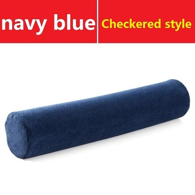 Memory Foam Roll Pillow for Knee/Leg/Neck, Full Moon Bolster/Round Cylinder Pillow for Sleeping, Neck Pain Relief, Side Back Sto