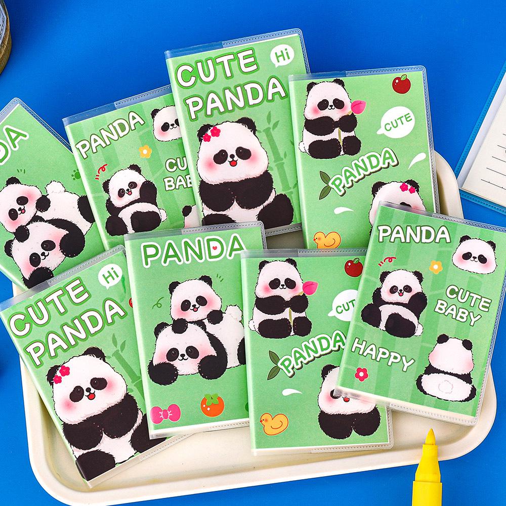 Creative Panda Silicone Notebook: Student Mini Cartoon Portable Diary Planner