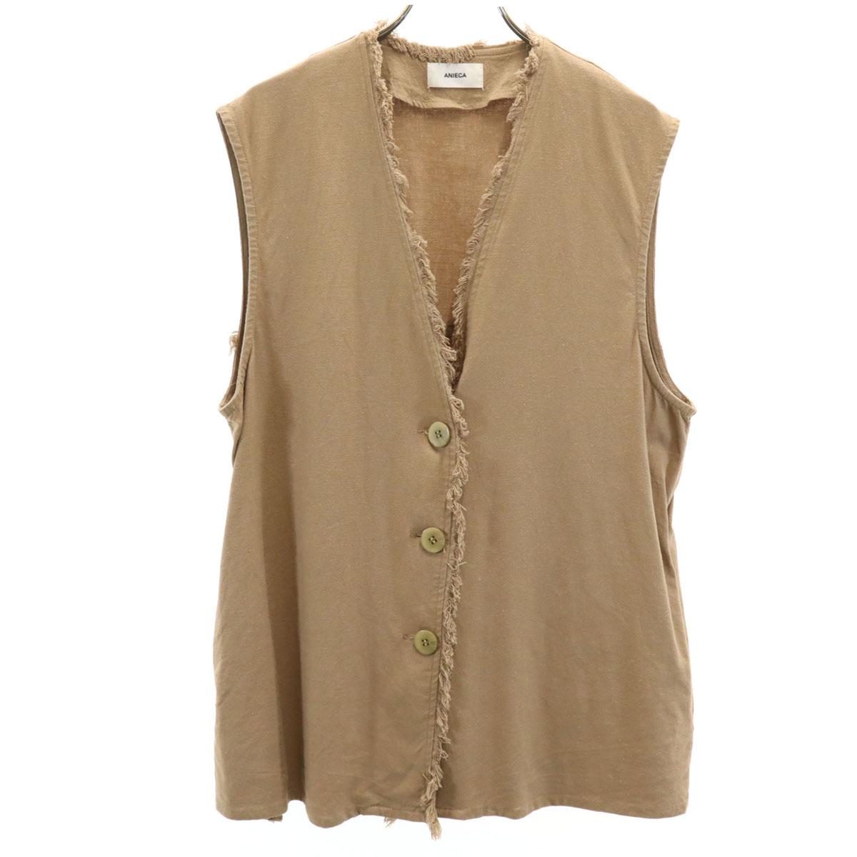 

ANIECA V neck Best Brown stretch Women Used
