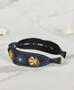Maia Flower Jacquard Hairband - Knot Type Navy