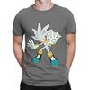 Silver sSonic the Hedgehog Novelty 100 Cotton TShirt sSonic the Hedgehog Tees Tops For Unisex