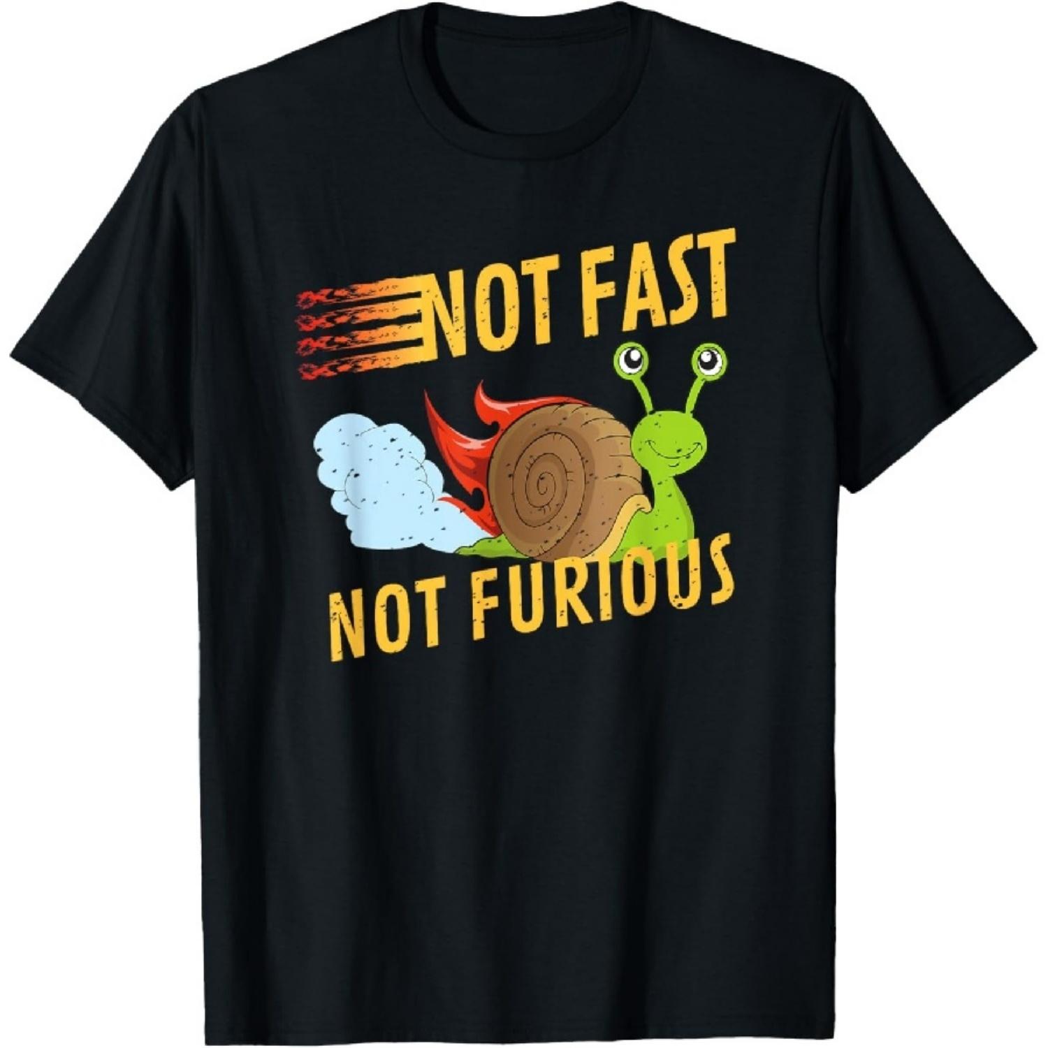 Не Быстрый Не Яростный Улитка Ретро Винтажная Футболка S