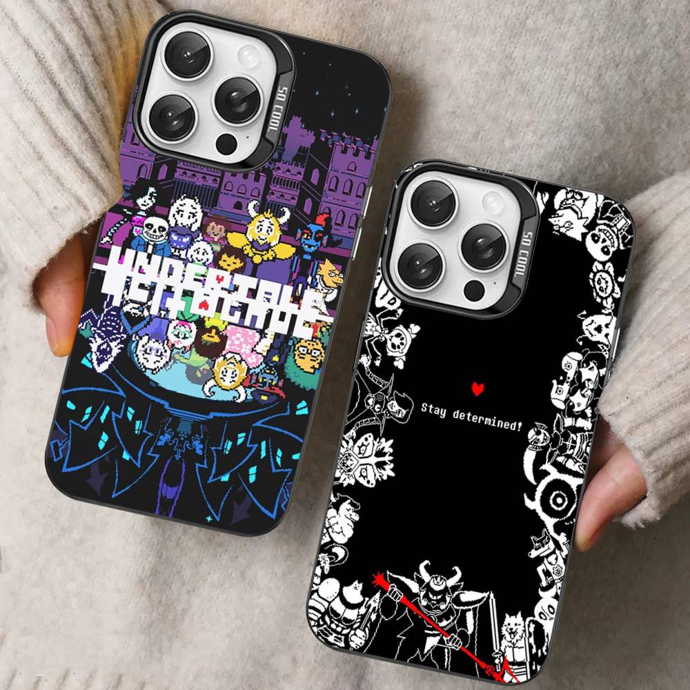 U-Undertale Game Phone Case Color Silver Shell For IPhone 17 16 15 14 13 12 11 Pro Max Plus