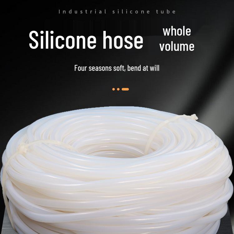 Translucent High-Temperature Silicone Rubber Hose - Heat-resistant, Elastic, Whole Roll, 4-Point & 6-Point Sizes