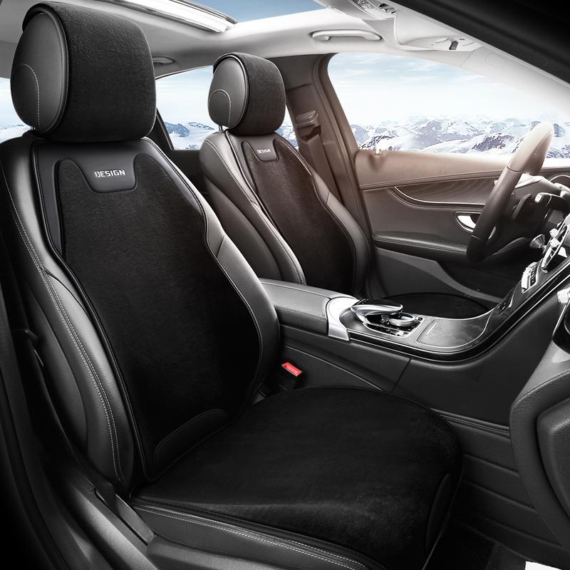 1pc Luxury Plush Winter Car Seat Covers Napa Leather Soft Warm Comfortable Good Insulation Breathable Bottom Holes Universal Fit