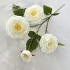 Long Branch Fu Character Fourhead Camellia Artificial Flower For Wedding Hall And Home Decoration