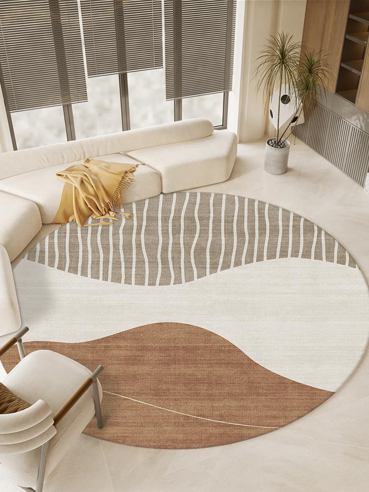 Modern Style Living Room Decoration Carpet Round Anti-slip Rugs for Bedroom Fluffy Soft Plush Rug Home Washable Lounge Floor Mat