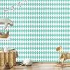 Harlequin Diamonds Wallpaper White and Mint for Living Room and Bedroom 50x1000
