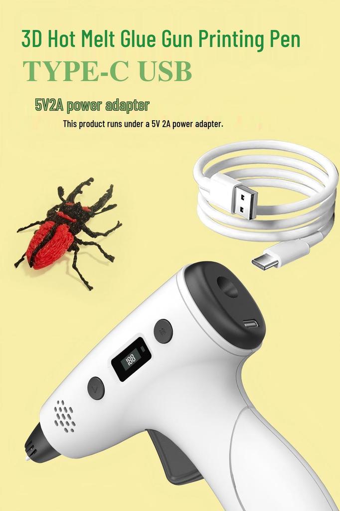 New 3D Graffiti Drawing Pen: Multifunctional DIY Hot Melt Printing for Children.